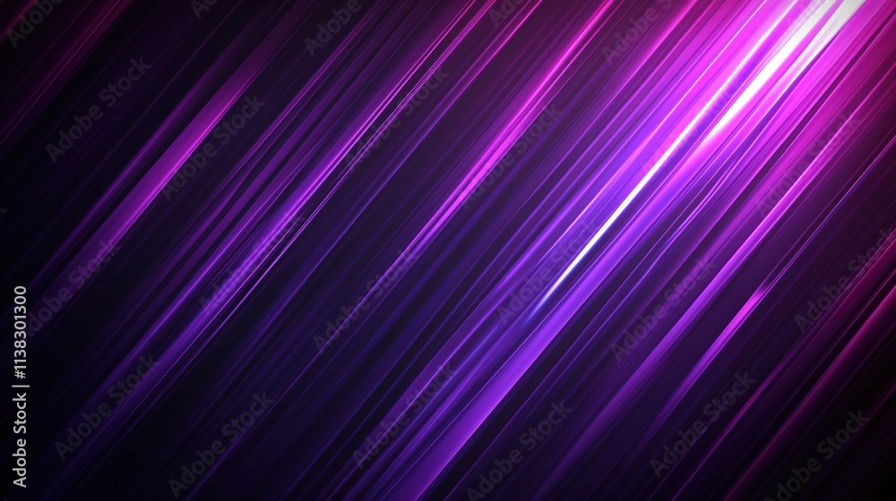 Fototapeta premium Dynamic glowing light background with vibrant purple and blue streaks creating an energetic atmosphere for design projects
