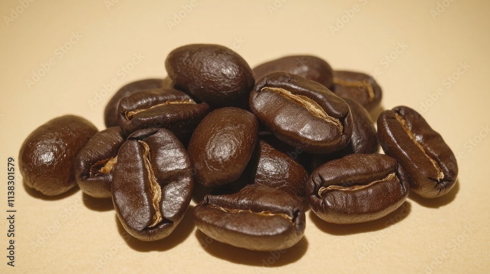 Obraz premium Coffee beans harvesting process coffee farm food photography natural environment close-up view organic farming concept
