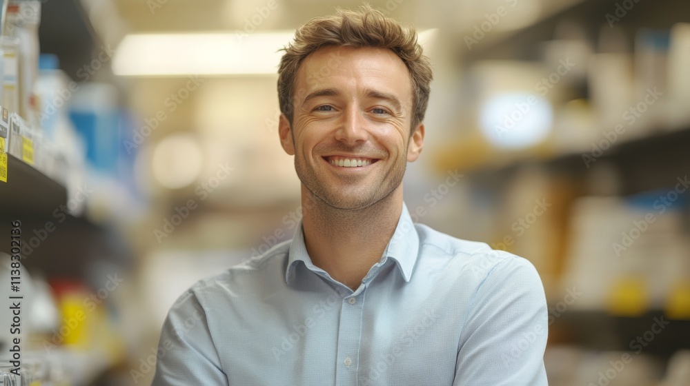 Obraz premium Smiling salesman