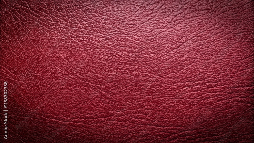 Fototapeta premium Rich burgundy leather texture background with a luxurious, smooth surface. The deep red tone adds elegance and sophistication to various design projects.