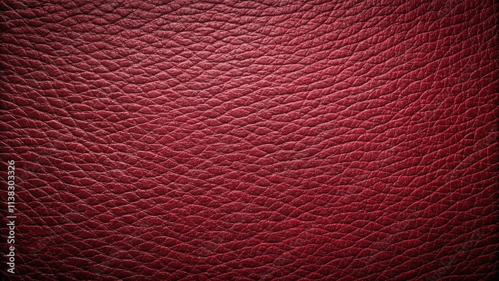 Fototapeta premium Rich burgundy leather texture background with a luxurious, smooth surface. The deep red tone adds elegance and sophistication to various design projects.