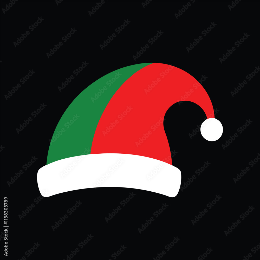 Merry Christmas Santa hat vector isolated. Merry Christmas Santa hat vector isolated.