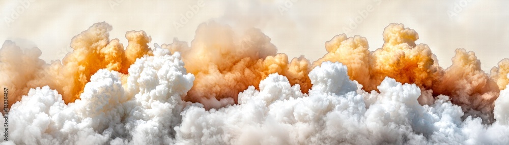 Orange and White Smoke Cloudscape Orange and White Smoke Cloudscape