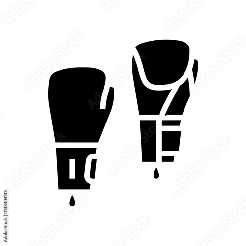 boxing gloves fitness tool glyph icon vector. boxing gloves fitness tool sign. isolated symbol illustration