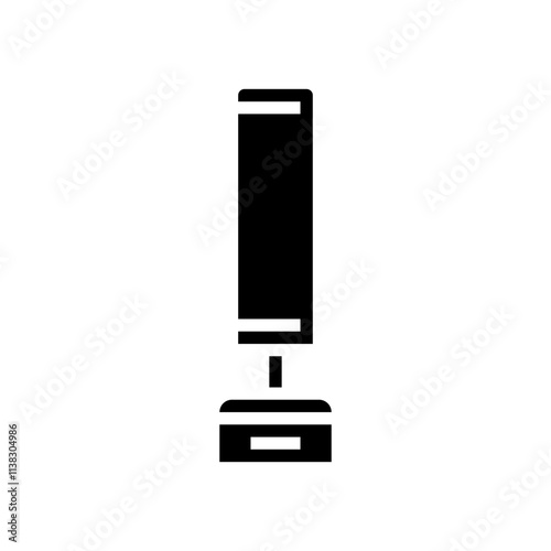 punching bag fitness tool glyph icon vector. punching bag fitness tool sign. isolated symbol illustration