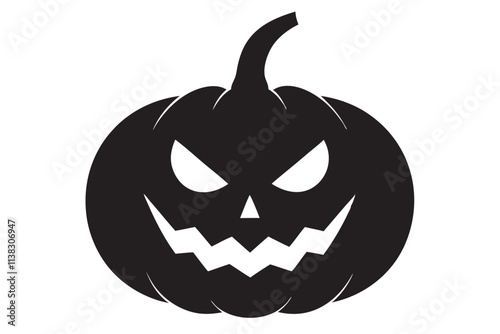 set of halloween pumpkins halloween pumpkin icons Icon illustration of a set of halloween pumpkin silhouettes of plants black and white vector illustration