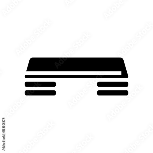step platform fitness tool glyph icon vector. step platform fitness tool sign. isolated symbol illustration photo