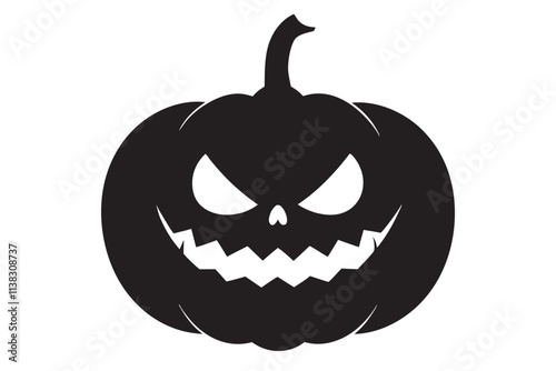 set of halloween pumpkins halloween pumpkin icons Icon illustration of a set of halloween pumpkin silhouettes of plants black and white vector illustration