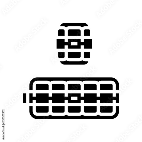 ankle weights fitness tool glyph icon vector. ankle weights fitness tool sign. isolated symbol illustration