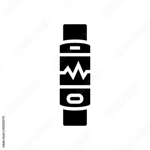 tracker fitness tool glyph icon vector. tracker fitness tool sign. isolated symbol illustration
