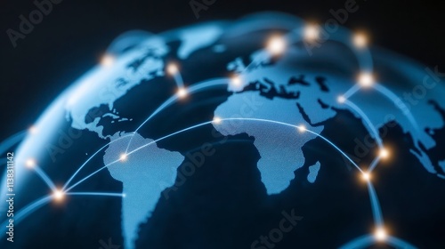 Global Network Connections Worldwide Communication Internet Technology Data Business