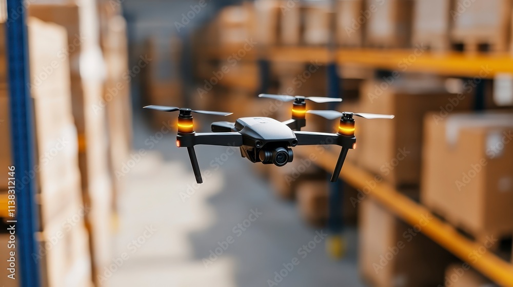 Drone Delivery Warehouse Inventory Aerial Photography Technology Drone Delivery Warehouse Inventory Aerial Photography Technology