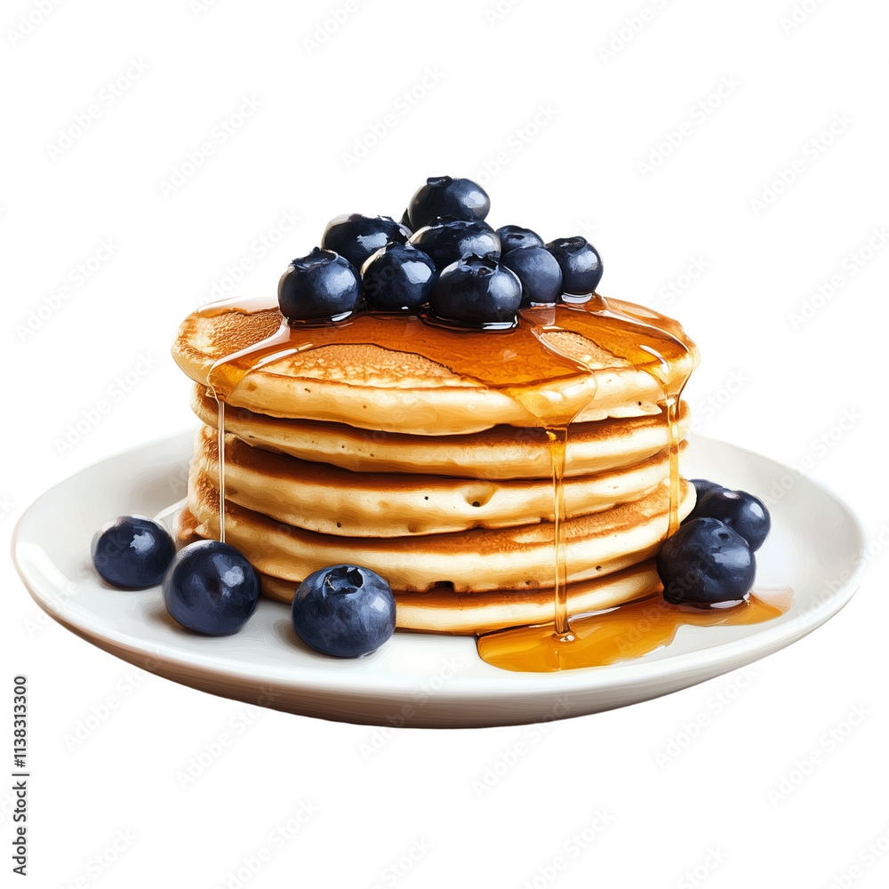 custom made wallpaper toronto digitalA cozy breakfast pancakes drizzled isolated on a transparent background