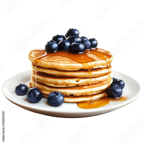 Wallpaper Mural A cozy breakfast pancakes drizzled isolated on a transparent background Torontodigital.ca