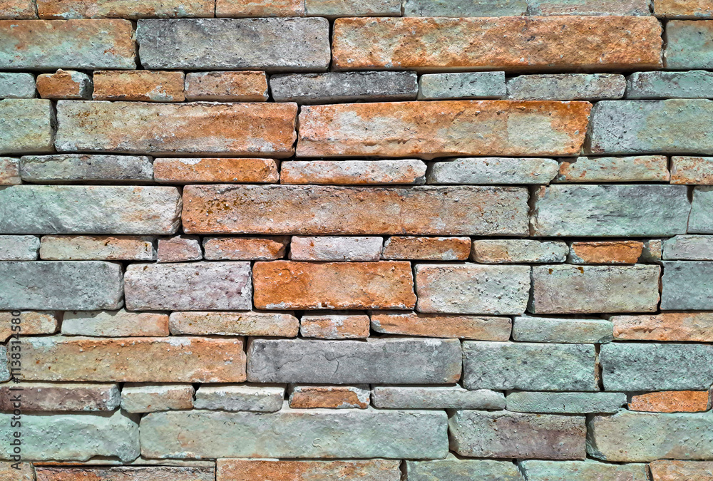 Fototapeta premium EXPOSED OLF BRICK WALL SEAMLESS PATTERN - Useful for renderings applications