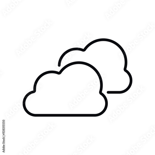  cloud weather line icon