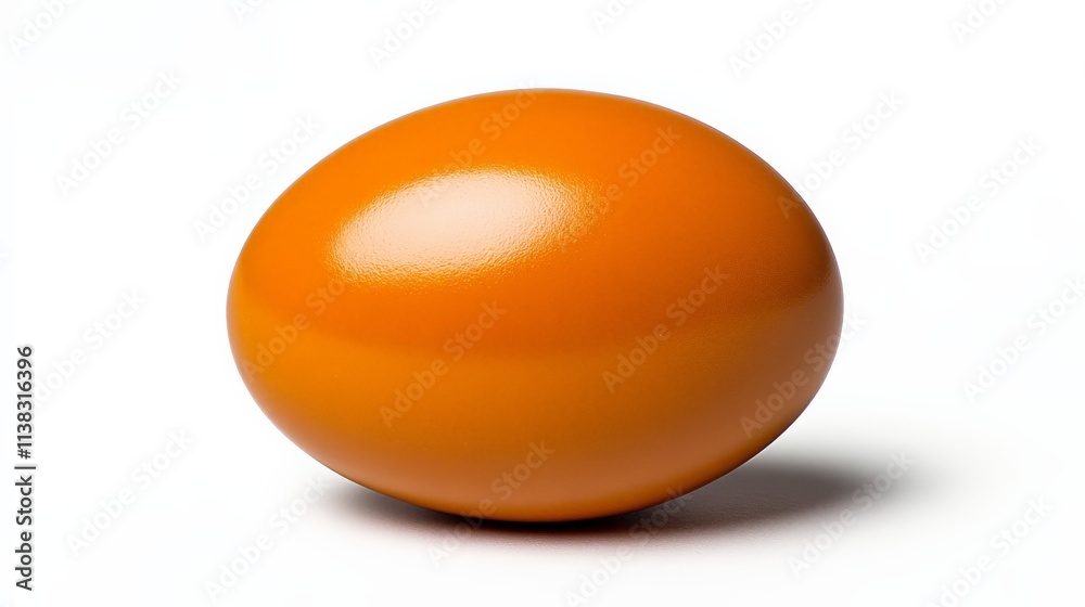 Orange Stress Ball: A single, vibrant orange stress ball isolated on a white background, perfect for promoting relaxation and stress relief.  
