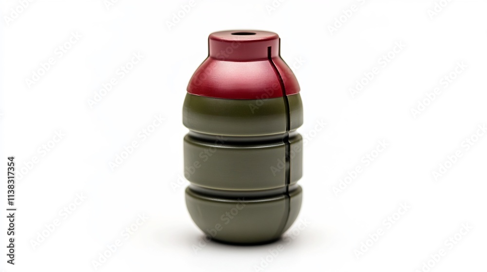 Fototapeta premium Detailed Grenade Training Model Isolated on White Background