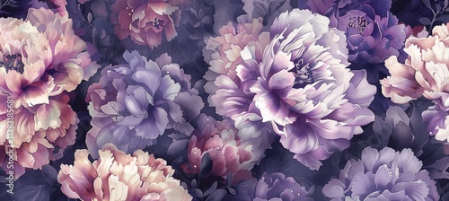 Fototapeta Naklejka Na Ścianę i Meble -  bouquet de peonias estilo acuarela. 