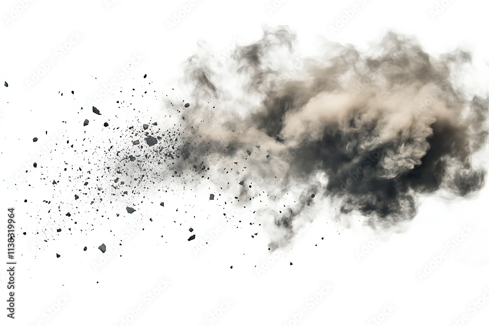 Abstract Flying Dust and Debris Dirt Cloud Explosion for Artistic and Design Uses. Abstract Flying Dust and Debris Dirt Cloud Explosion for Artistic and Design Uses.