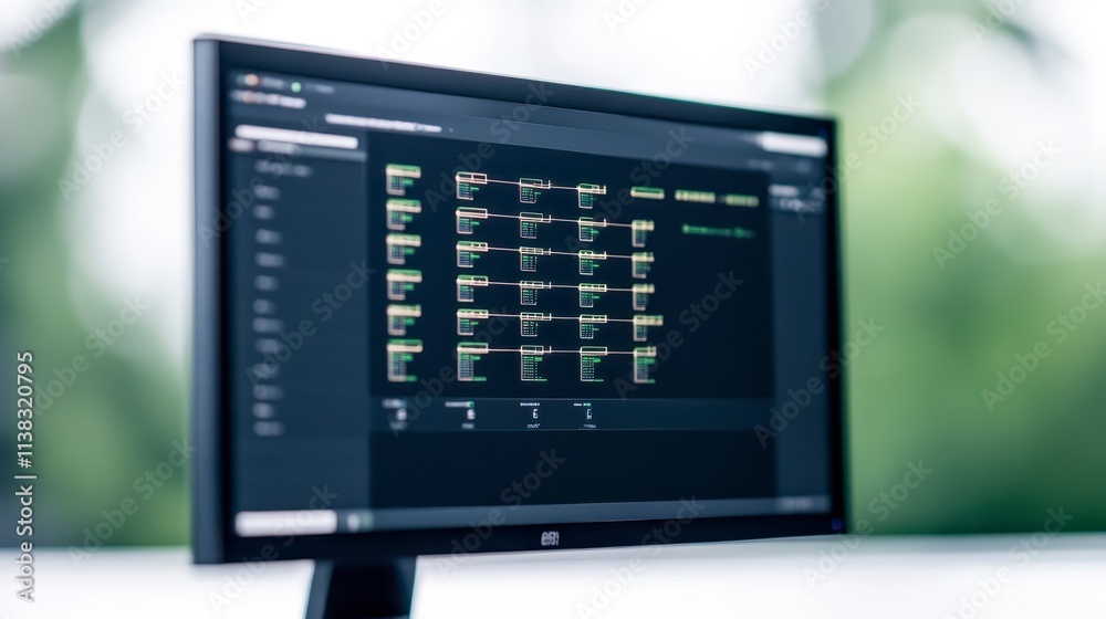 Database Software Interface on Computer Screen Coding Programming Data Analysis IT Technology Database Software Interface on Computer Screen Coding Programming Data Analysis IT Technology