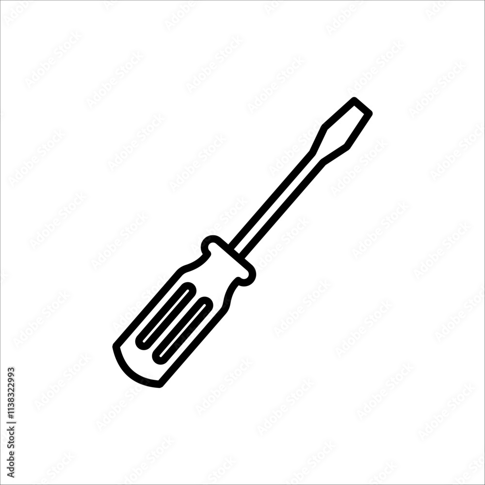 Screwdriver icon. Equipment and screwdriver icon line style. Vector illustration for your logo web mobile app UI design. Screwdriver icon. Equipment and screwdriver icon line style. Vector illustration for your logo web mobile app UI design.