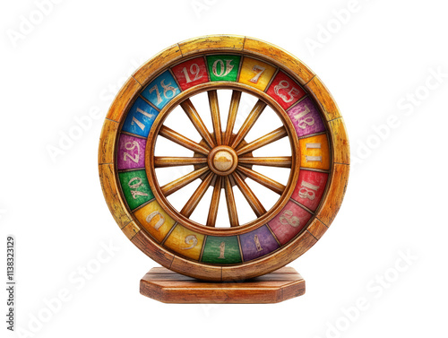 Colorful 3D Wheel Design for Travel and Adventure Themes