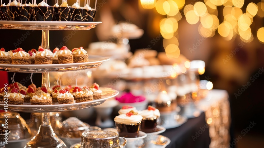 Elegant Dessert Table with Sweet Treats and Delights Elegant Dessert Table with Sweet Treats and Delights