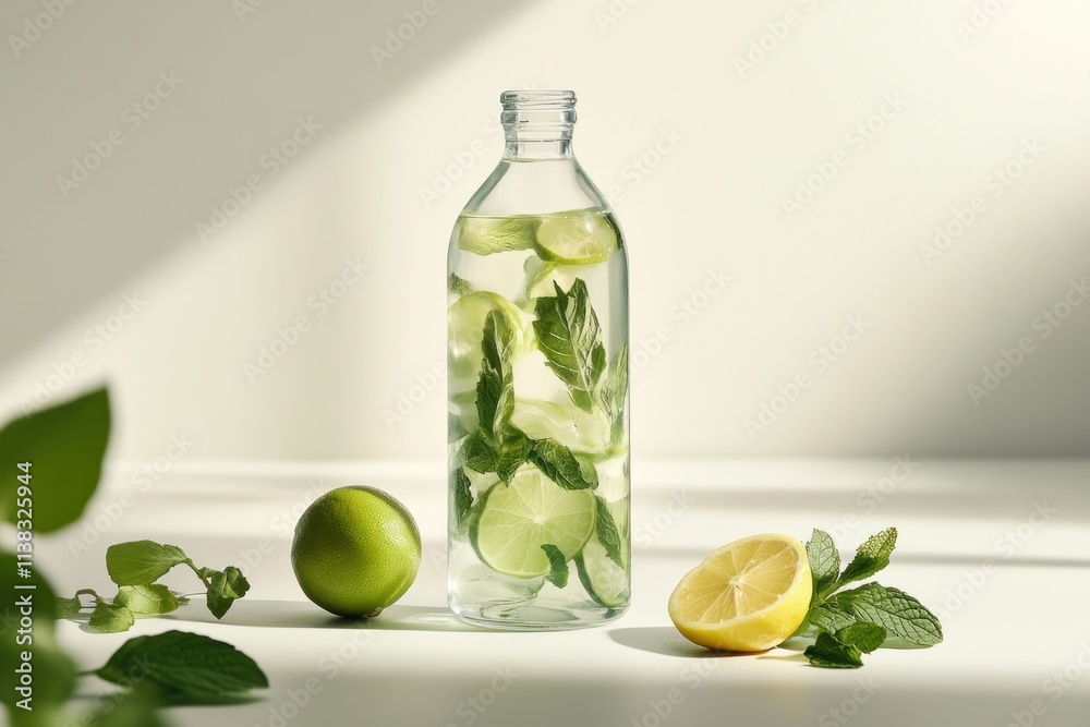Refreshing infused water with lime, lemon, and mint. Refreshing infused water with lime, lemon, and mint.