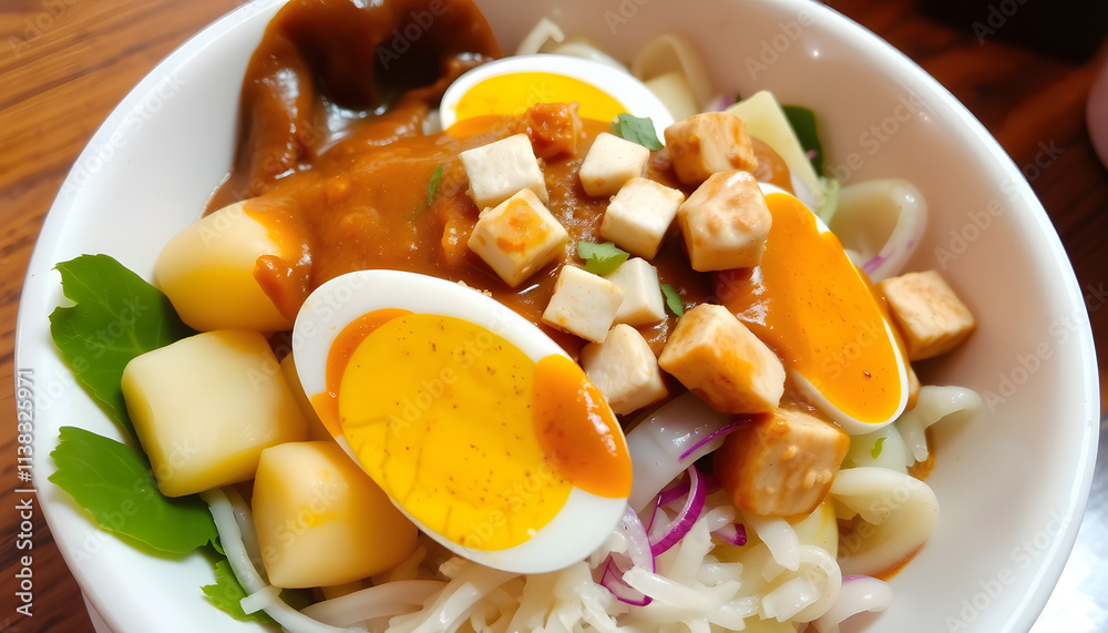 Delicious Indonesian Salad: Gado-Gado with Fresh Ingredients Delicious Indonesian Salad: Gado-Gado with Fresh Ingredients