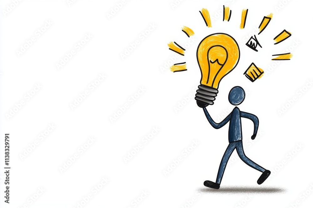 A minimalist illustration of a human silhouette holding a glowing lightbulb, symbolizing expertise and innovation, in clean lines and neutral tones A minimalist illustration of a human silhouette holding a glowing lightbulb, symbolizing expertise and innovation, in clean lines and neutral tones