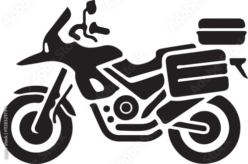 Motorcycle Icon with a white background