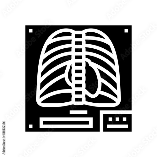 x ray fracture injury glyph icon vector. x ray fracture injury sign. isolated symbol illustration