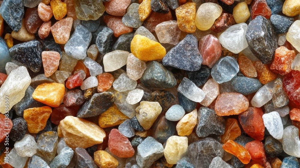 A Colorful Collection of Polished Stones: Diverse Textures and Hues A Colorful Collection of Polished Stones: Diverse Textures and Hues