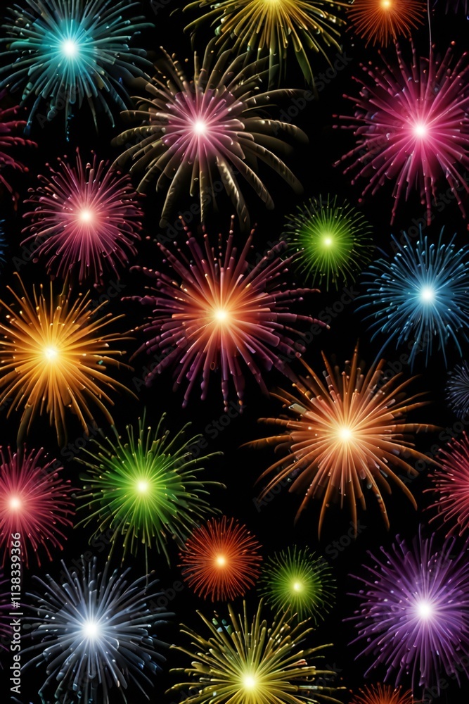 Fototapeta premium background with fireworks