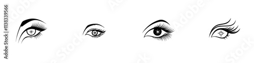 A black and white PNG illustration of a human eye featuring a star-shaped pupil, with detailed eyelashes and eyebrow sketch engraving, created using generative AI. The image mimics scratch board art.