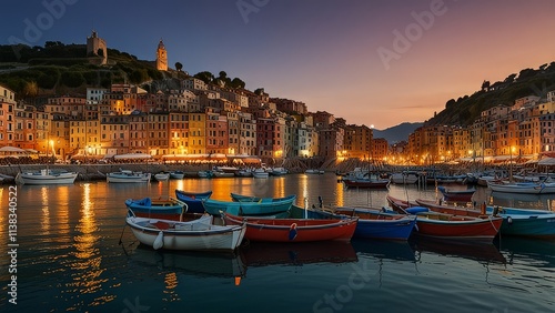 city at sunset