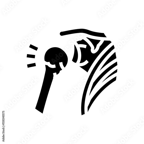joint dislocation fracture injury glyph icon vector. joint dislocation fracture injury sign. isolated symbol illustration