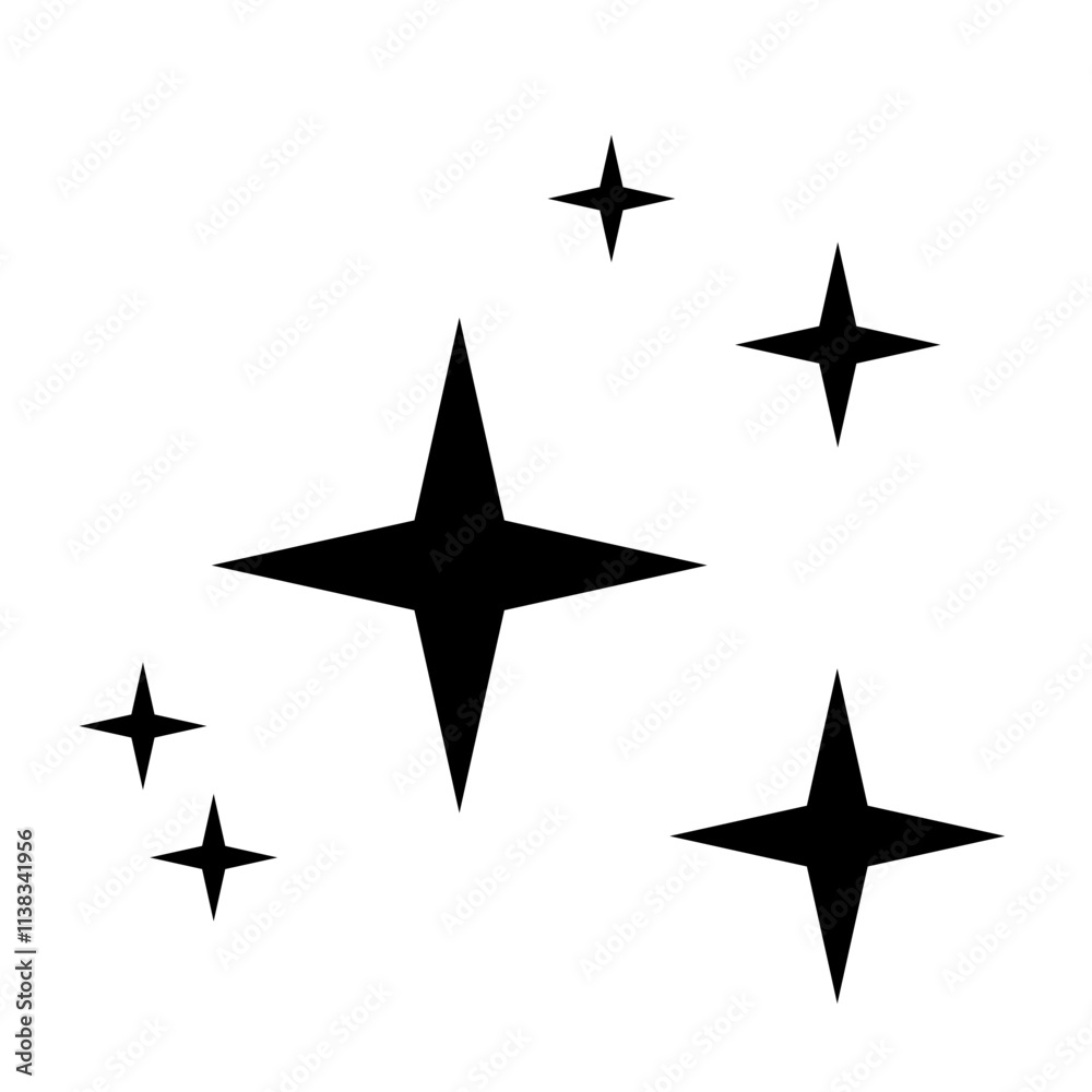 Obraz premium Clean star shine vector