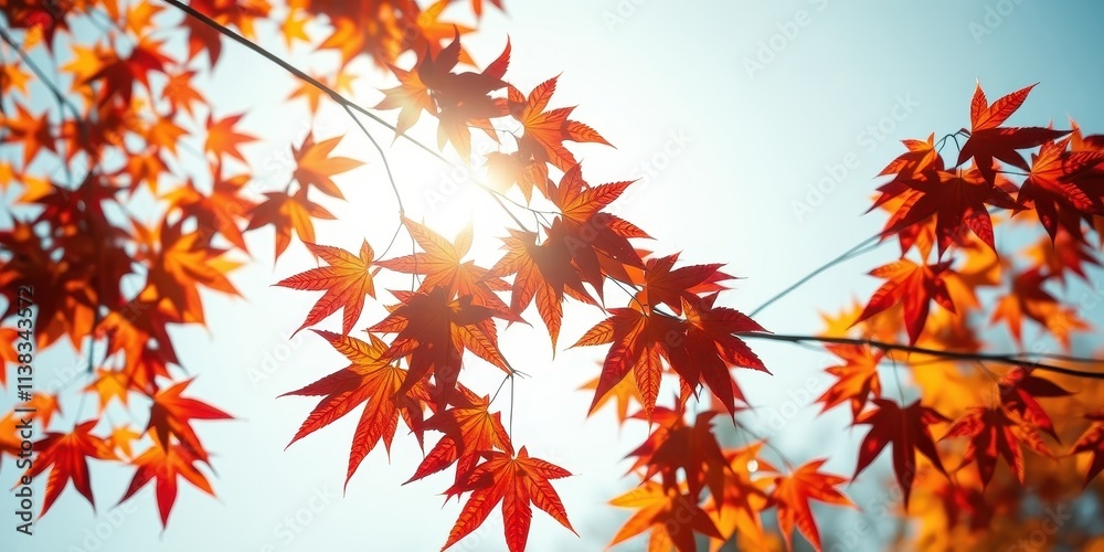 Sunlight Dappling Through a Canopy of Autumn Leaves, Illuminating a Tapestry of Crimson and Gold Sunlight Dappling Through a Canopy of Autumn Leaves, Illuminating a Tapestry of Crimson and Gold