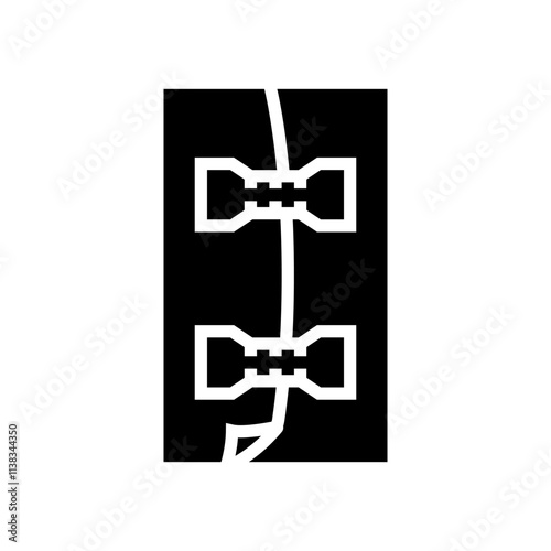 medical bandage roll fracture injury glyph icon vector. medical bandage roll fracture injury sign. isolated symbol illustration