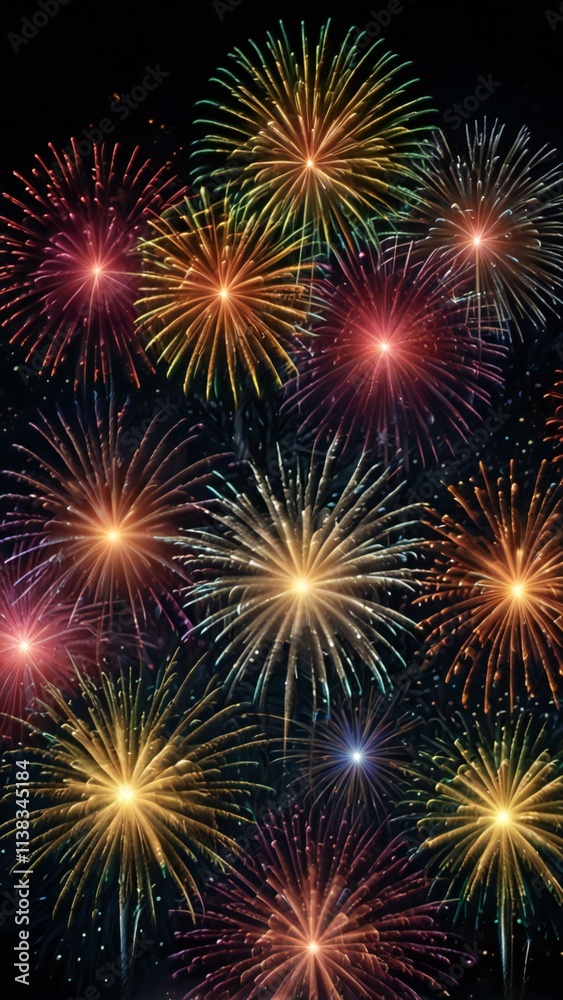 fireworks on black background fireworks on black background