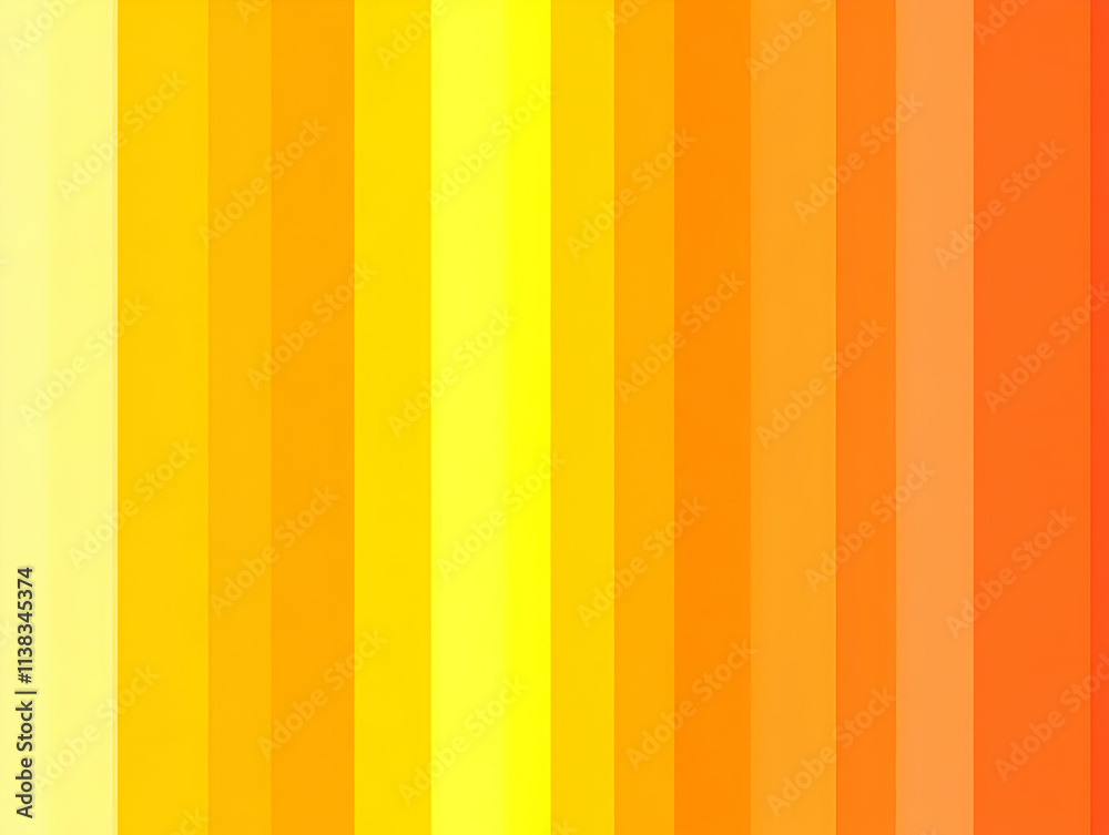 A vibrant gradient of yellow and orange vertical stripes, evoking warmth and energy.