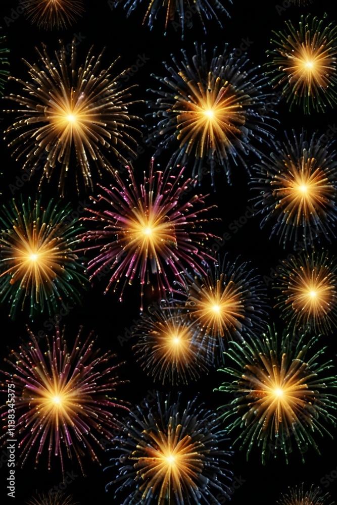 Naklejka premium background with fireworks