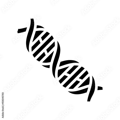 dna helix genetic engineering glyph icon vector. dna helix genetic engineering sign. isolated symbol illustration