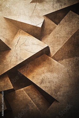 Abstract minimalist geometric design with textured layers for modern backgrounds photo