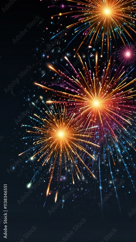 Fototapeta premium fireworks on the background