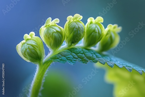 Garlic Mustard: A Close-Up of Green Herbaceous Plant with Blossoms photo