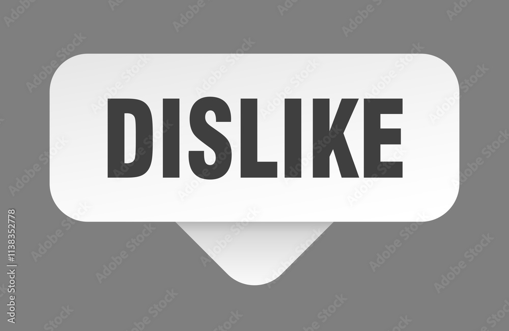 DISLIKE button. Sticker isolated on transparent background DISLIKE button. Sticker isolated on transparent background