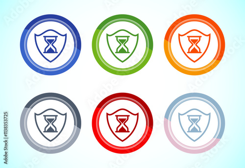 Long lasting icon design illustration. Durability icon design. Button Design Set